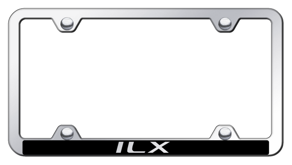 Acura ILX Wide Body ABS Frame - Laser Etched Mirrored License Plate Frame - PFW.ILX.EC