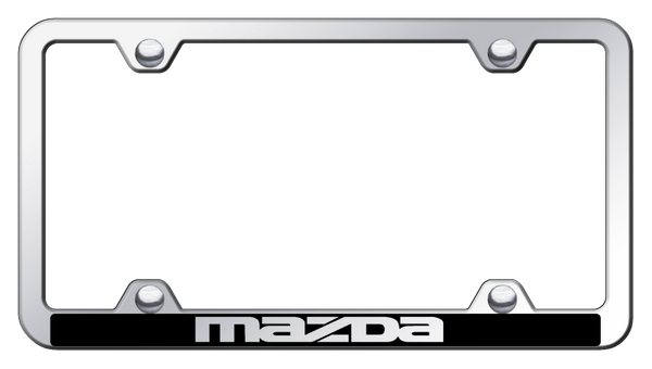 Mazda Mazda Wide Body ABS Frame - Laser Etched Mirrored License Plate Frame - PFW.MAZ.EC