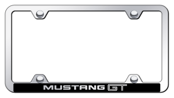 Mustang Mustang GT Wide Body ABS Frame - Laser Etched Mirrored License Plate Frame - PFW.MGT.EC