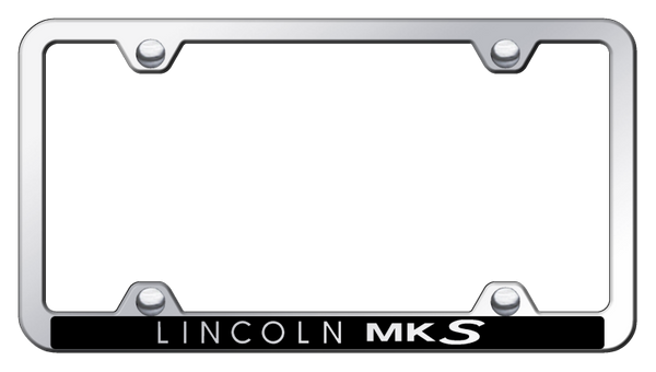 Lincoln MKS Wide Body ABS Frame - Laser Etched Mirrored License Plate Frame - PFW.MKS.EC