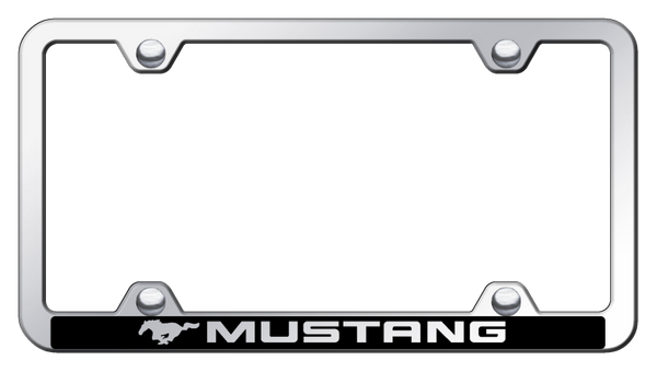 Mustang Mustang Wide Body ABS Frame - Laser Etched Mirrored License Plate Frame - PFW.MUS.EC