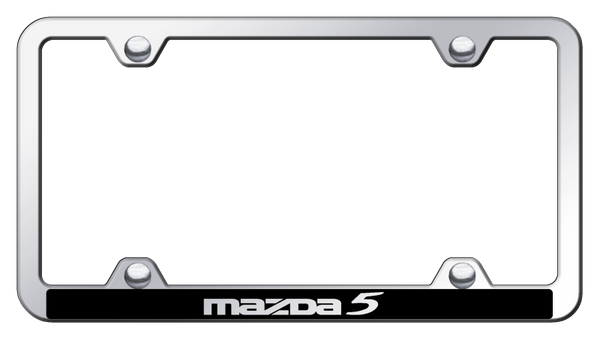 Mazda Mazda 5 Wide Body ABS Frame - Laser Etched Mirrored License Plate Frame - PFW.MZ5.EC