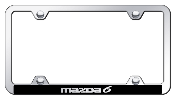 Mazda Mazda 6 Wide Body ABS Frame - Laser Etched Mirrored License Plate Frame - PFW.MZ6.EC