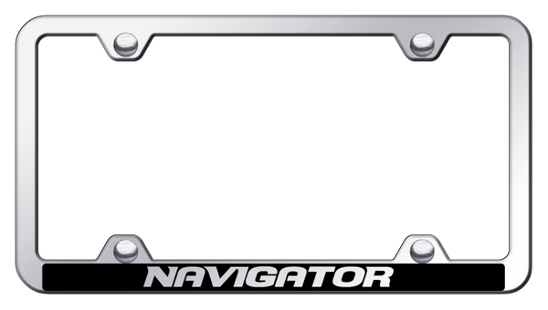 Lincoln Navigator Wide Body ABS Frame - Laser Etched Mirrored License Plate Frame - PFW.NAV.EC