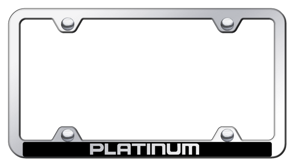 Ford Platinum Wide Body ABS Frame - Laser Etched Mirrored License Plate Frame - PFW.PLT.EC