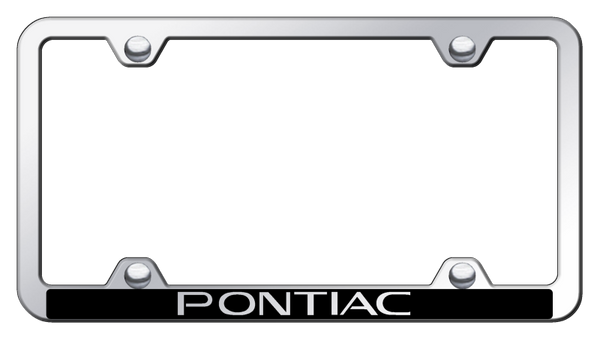 Pontiac Pontiac Wide Body ABS Frame - Laser Etched Mirrored License Plate Frame - PFW.PON.EC