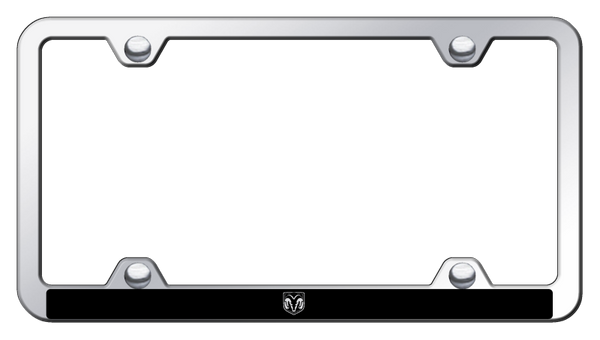 RAM Ram Head Wide Body ABS Frame - Laser Etched Mirrored License Plate Frame - PFW.RAMH.EC