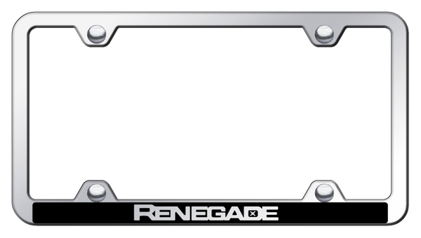 Jeep Renegade Wide Body ABS Frame - Laser Etched Mirrored License Plate Frame - PFW.RENE.EC