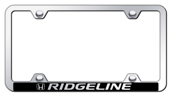 Honda Ridgeline Wide Body ABS Frame - Laser Etched Mirrored License Plate Frame - PFW.RID.EC