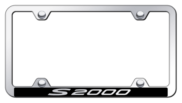 Honda S2000 Wide Body ABS Frame - Laser Etched Mirrored License Plate Frame - PFW.S20.EC