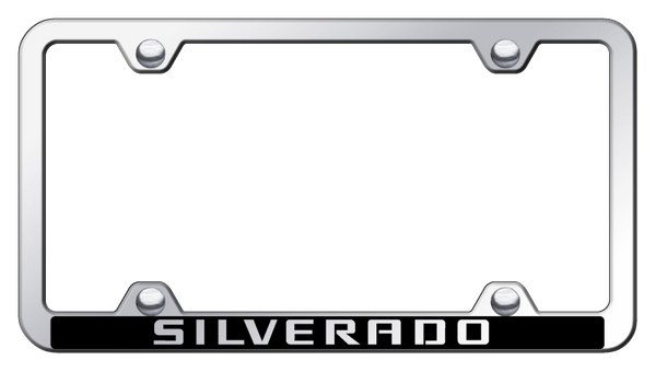 Chevrolet Silverado Wide Body ABS Frame - Laser Etched Mirrored License Plate Frame - PFW.SIL.EC