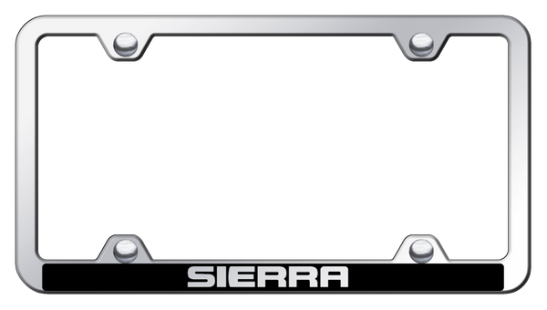 GMC Sierra Wide Body ABS Frame - Laser Etched Mirrored License Plate Frame - PFW.SRR.EC