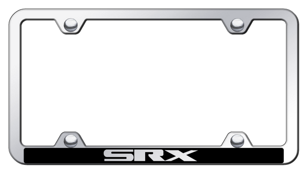 Cadillac SRX Wide Body ABS Frame - Laser Etched Mirrored License Plate Frame - PFW.SRX.EC