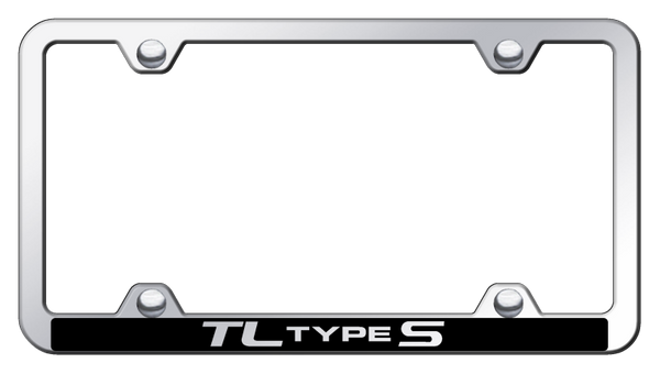 Acura TL Type-S Wide Body ABS Frame - Laser Etched Mirrored License Plate Frame - PFW.TLS.EC