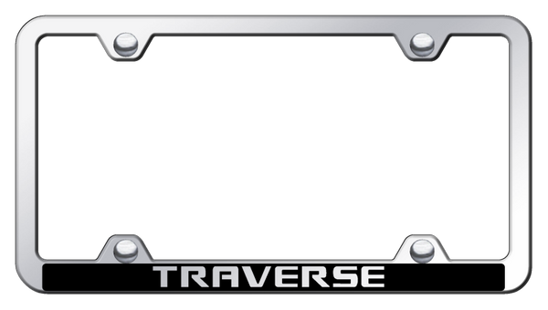 Chevrolet Traverse Wide Body ABS Frame - Laser Etched Mirrored License Plate Frame - PFW.TRV.EC