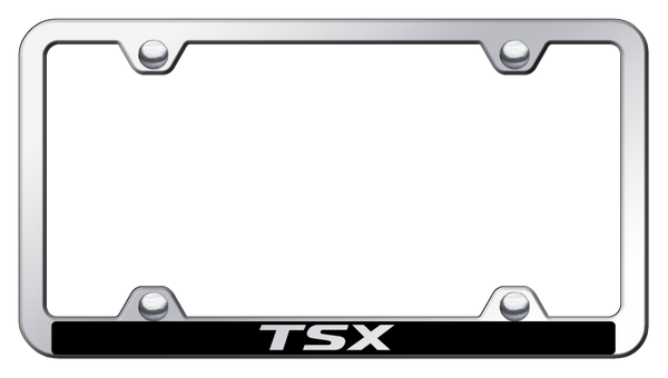 Acura TSX Wide Body ABS Frame - Laser Etched Mirrored License Plate Frame - PFW.TSX.EC