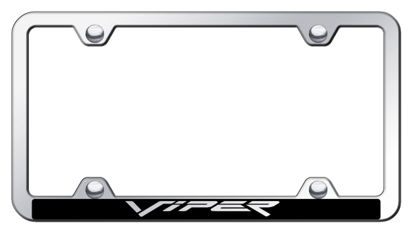 Dodge Viper (Fangs) Wide Body ABS Frame - Laser Etched Mirrored License Plate Frame - PFW.VIP.EC