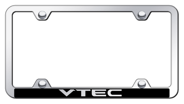 Honda VTEC Wide Body ABS Frame - Laser Etched Mirrored License Plate Frame - PFW.VTE.EC