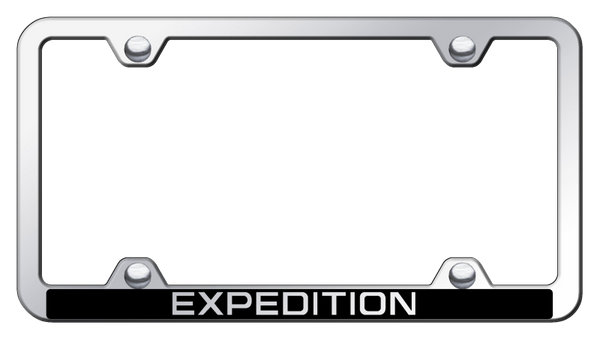 Ford Expedition Wide Body ABS Frame - Laser Etched Mirrored License Plate Frame - PFW.XPD.EC