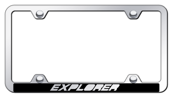 Ford Explorer Wide Body ABS Frame - Laser Etched Mirrored License Plate Frame - PFW.XPL.EC