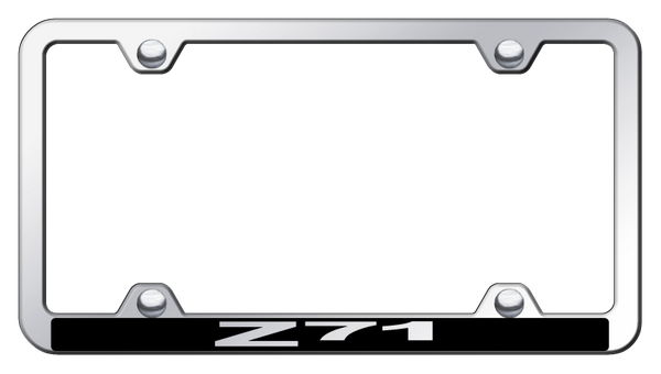 Chevrolet Z71 Wide Body ABS Frame - Laser Etched Mirrored License Plate Frame - PFW.Z71.EC