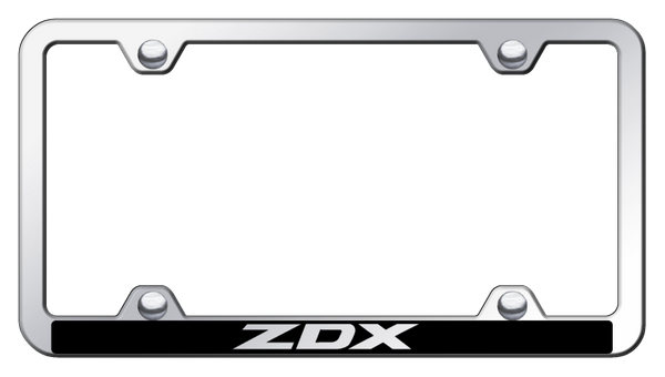 Acura ZDX Wide Body ABS Frame - Laser Etched Mirrored License Plate Frame - PFW.ZDX.EC