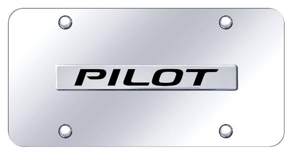 Honda Pilot Chrome on Chrome 3D Bar License Plate - PIL.N.CC