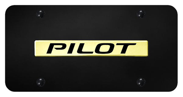 Honda Pilot Gold on Black 3D Bar License Plate - PIL.N.GB