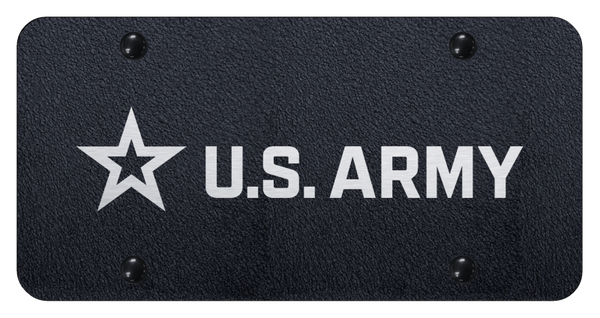 U.S. Army License Plate - Laser Etched Rugged Black License Plate - PL.ARMY.ERB