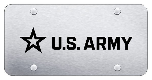 U.S. Army License Plate - Laser Etched Brushed License Plate - PL.ARMY.ES