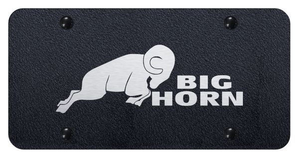 RAM Big Horn License Plate - Laser Etched Rugged Black License Plate - PL.BGH.ERB