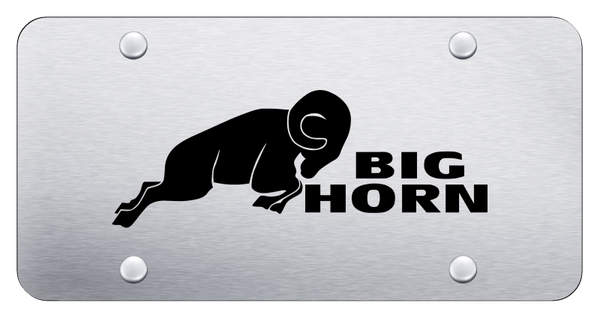 RAM Big Horn License Plate - Laser Etched Brushed License Plate - PL.BGH.ES