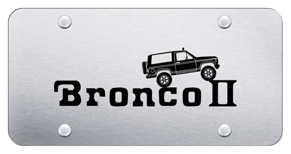 Ford Bronco II Climbing License Plate - Laser Etched Brushed License Plate - PL.BRO2C.ES