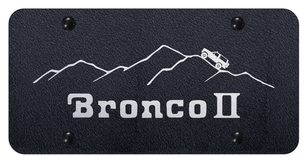 Ford Bronco II Mountain License Plate - Laser Etched Rugged Black License Plate - PL.BRO2M.ERB