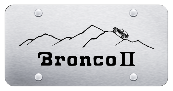 Ford Bronco II Mountain License Plate - Laser Etched Brushed License Plate - PL.BRO2M.ES