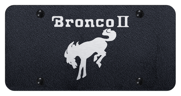 Ford Bronco II License Plate - Laser Etched Rugged Black License Plate - PL.BRO2.ERB