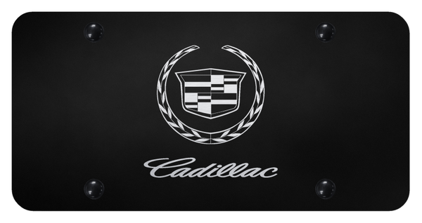 Cadillac Cadillac (New) License Plate - Laser Etched Black License Plate - PL.CAD2.EB