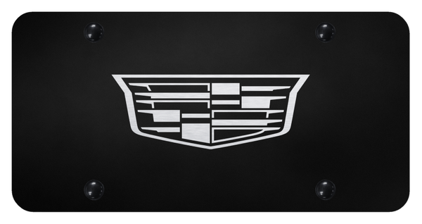 Cadillac Cadillac 2014 (Logo Only) License Plate - Laser Etched Black License Plate - PL.CAD3L.EB