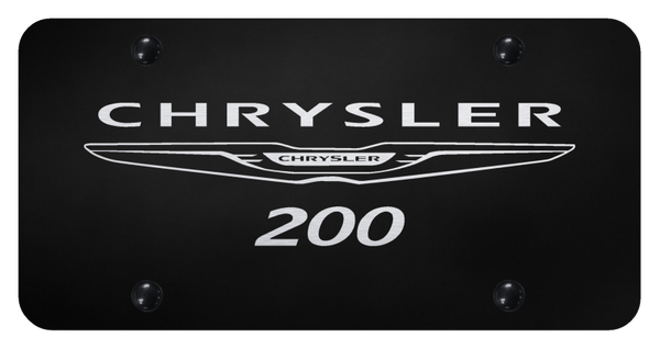 Chrysler Chrysler 200 License Plate - Laser Etched Black License Plate - PL.CHR200.EB