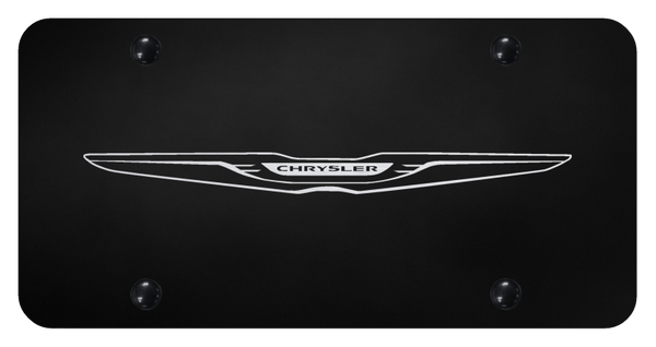 Chrysler Chrysler (Logo Only) License Plate - Laser Etched Black License Plate - PL.CHRL.EB