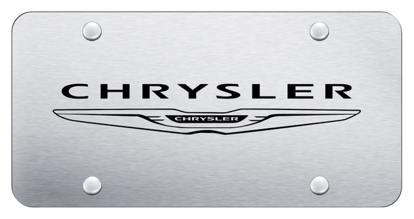 Chrysler Chrysler Name and Logo License Plate - Laser Etched Brushed License Plate - PL.CHRNL.ES