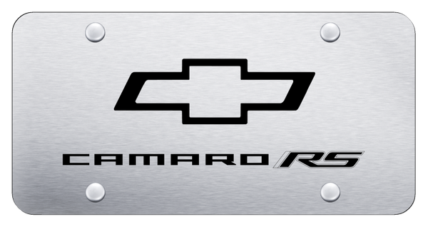 Chevrolet Camaro RS License Plate - Laser Etched Brushed License Plate - PL.CMRRS.ES