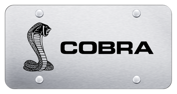 Mustang Cobra 2 License Plate - Laser Etched Brushed License Plate - PL.COB2.ES