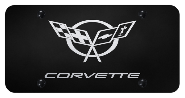 Chevrolet Corvette C5 License Plate - Laser Etched Black License Plate - PL.COV5.EB