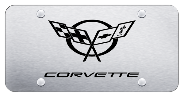 Chevrolet Corvette C5 License Plate - Laser Etched Brushed License Plate - PL.COV5.ES