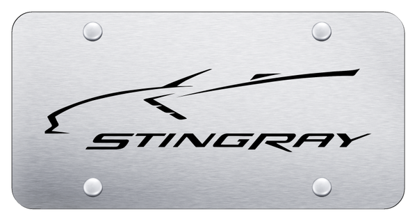 Chevrolet Corvette C7 Stingray Profile Plate - Laser Etched Brushed License Plate - PL.COV7SP.ES