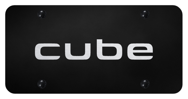 Nissan Cube License Plate - Laser Etched Black License Plate - PL.CUBE.EB