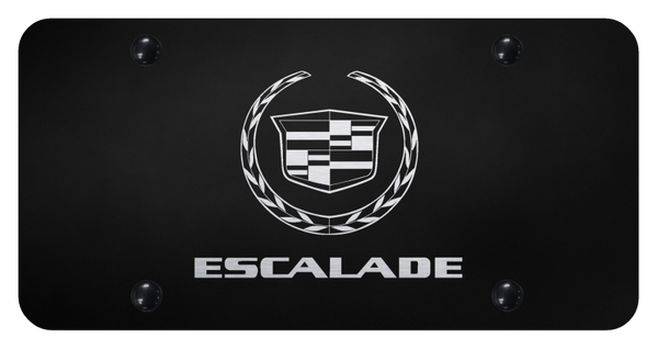 Cadillac Escalade License Plate - Laser Etched Black License Plate - PL.ESA.EB