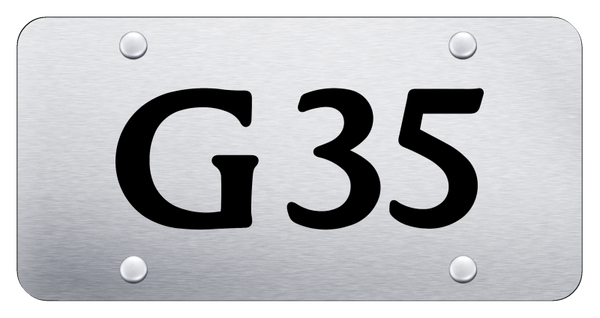 Infiniti G35 License Plate - Laser Etched Brushed License Plate - PL.G35.ES