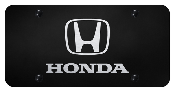 Honda Honda License Plate - Laser Etched Black License Plate - PL.HON.EB